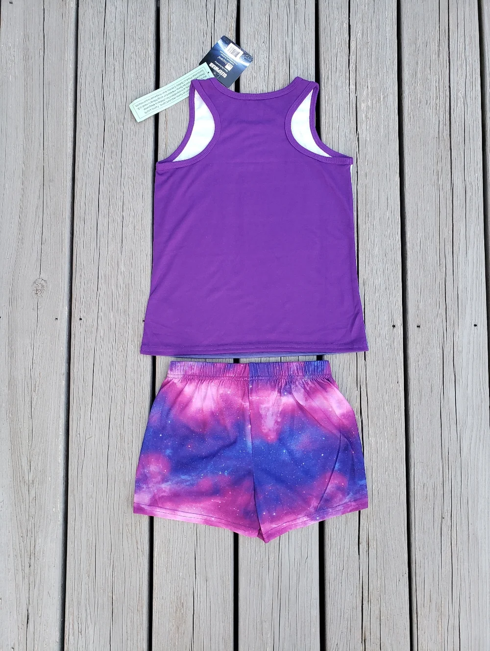 NASA Girls Galaxy Tie Dye Print 2 Pc Sleepwear Set Size 7/8